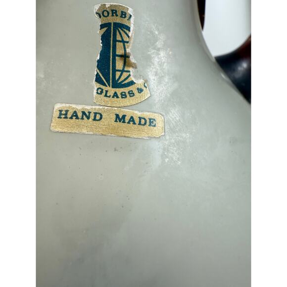 Vintage Mid Century Hand-Blown Dorbin Art Glass Vase Frosted White 1970’s - Picture 12 of 12